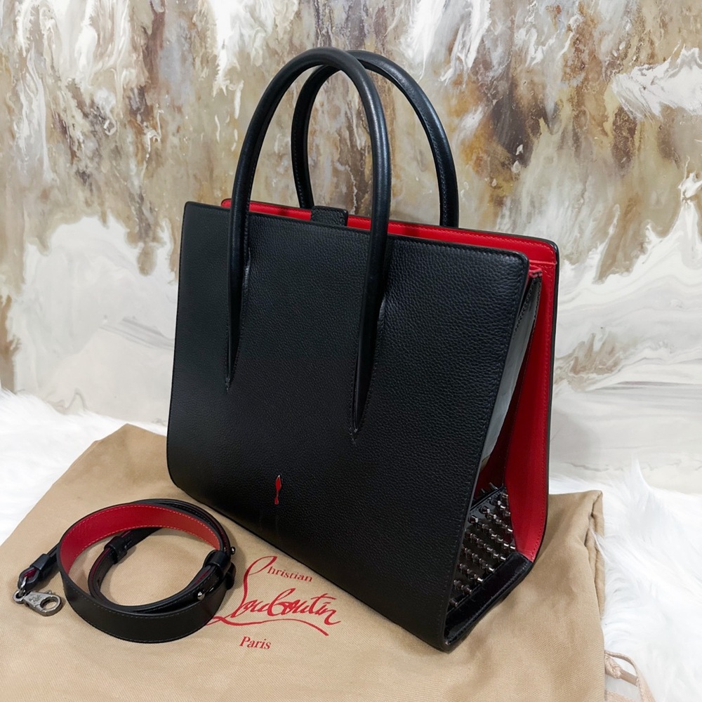 Christian Louboutin Black Empire Medium Paloma Satchel Bag